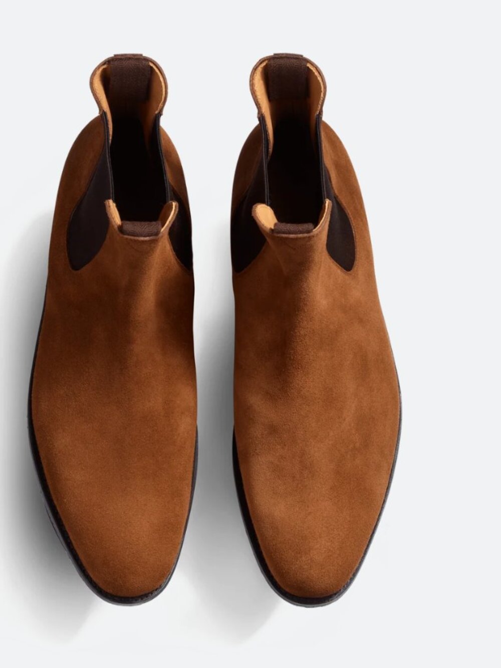 JM Weston Chelsea Boots - Tan Suede Calfskin - Size JM Weston: 8E (43/US 9.5)